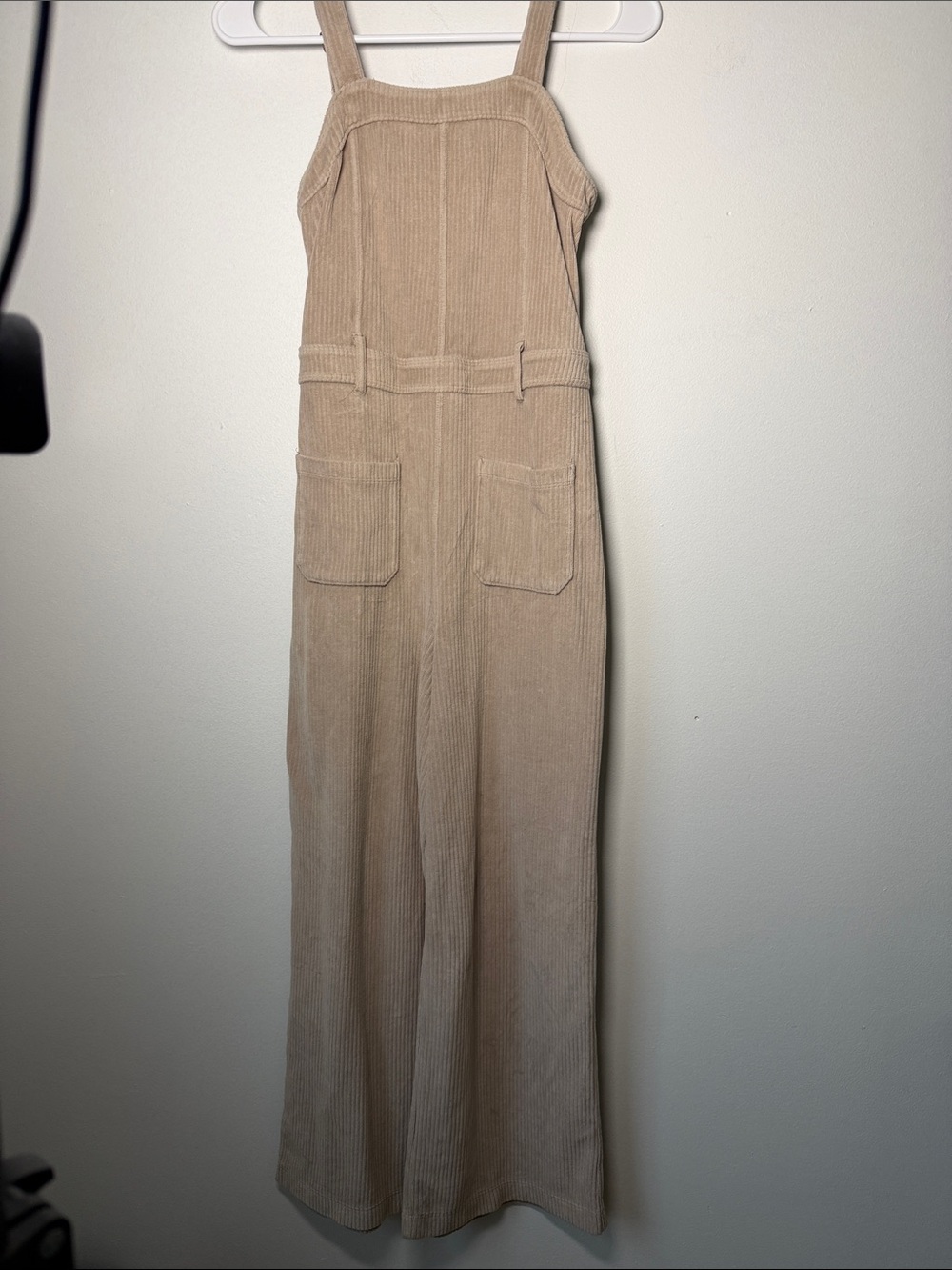 abercrombie kids tan corduroy wide-leg jumpsuit Size 13/14